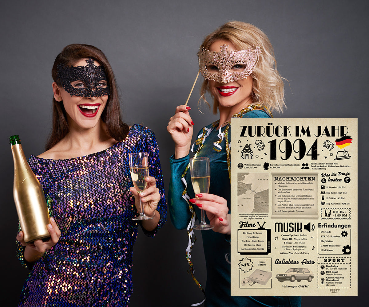 FestySpark™ - Zurück im Jahr 1994 – Geburtstagsplakat