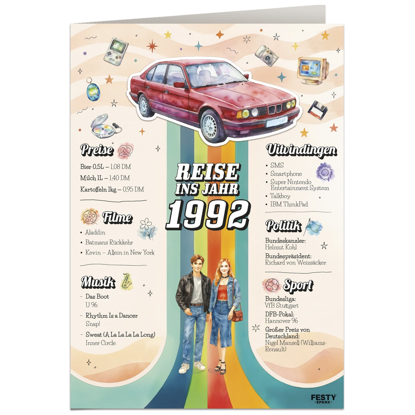 Geburtstagskarte zum 34. Geburtstag – Jahrgang 1992