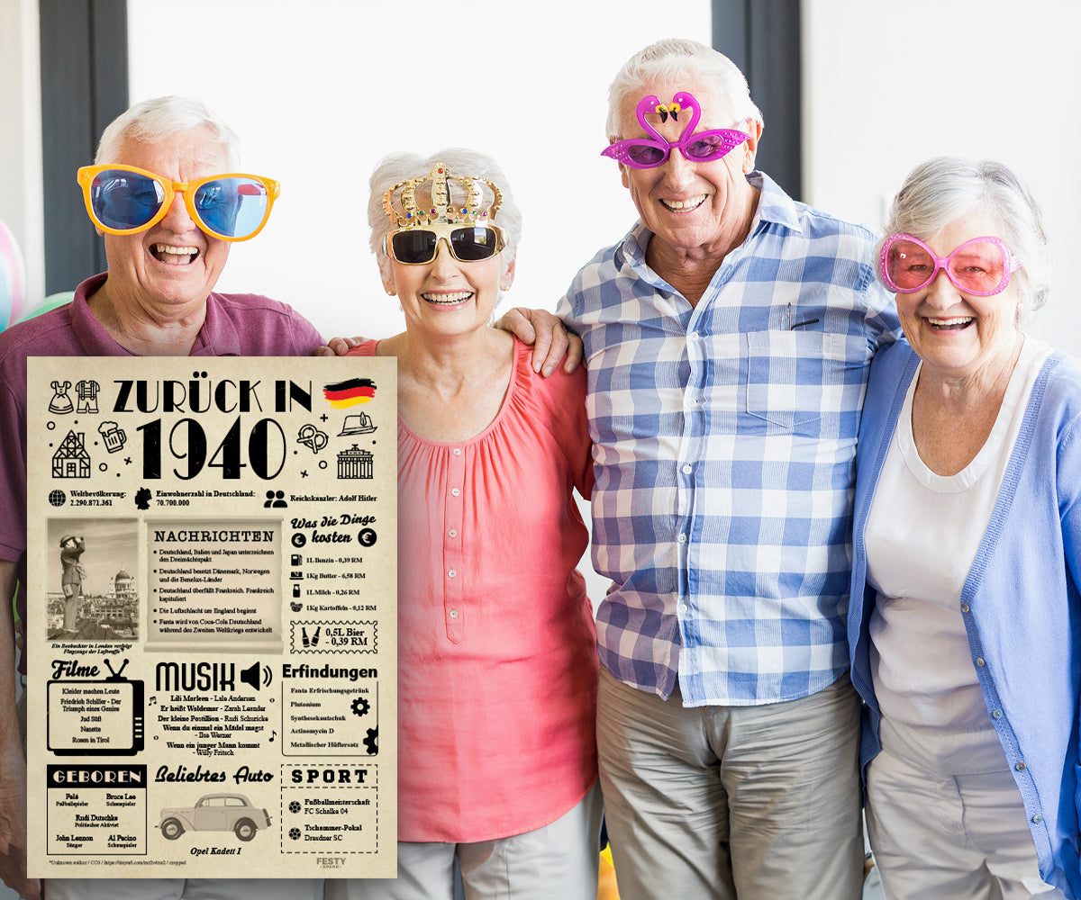 Geburtstagskarte zum 86. Geburtstag 1940 – Geschenk für Frauen und Männer