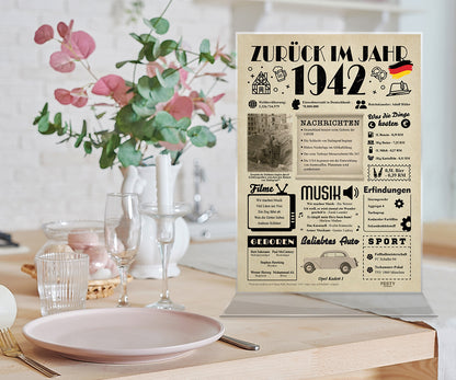 FestySpark™ - Zurück im Jahr 1942 – Geburtstagsplakat