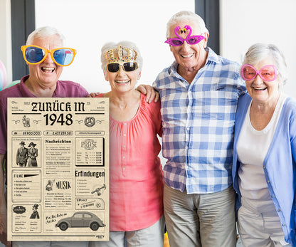 Geburtstagskarte zum 78. Geburtstag 1948 – Geschenk für Frauen und Männer