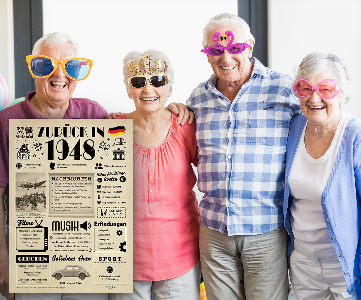 Geburtstagskarte zum 78. Geburtstag 1948 – Geschenk für Frauen und Männer