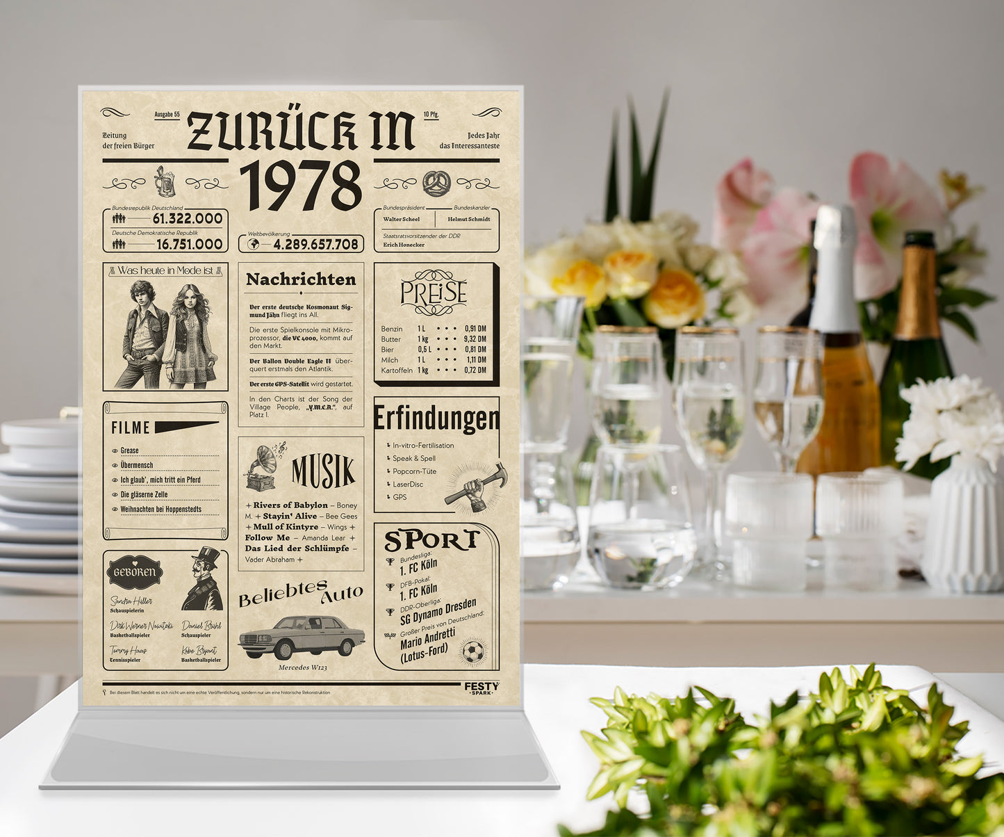 Geburtstagskarte zum 48. Geburtstag 1978 – Geschenk für Frauen und Männer