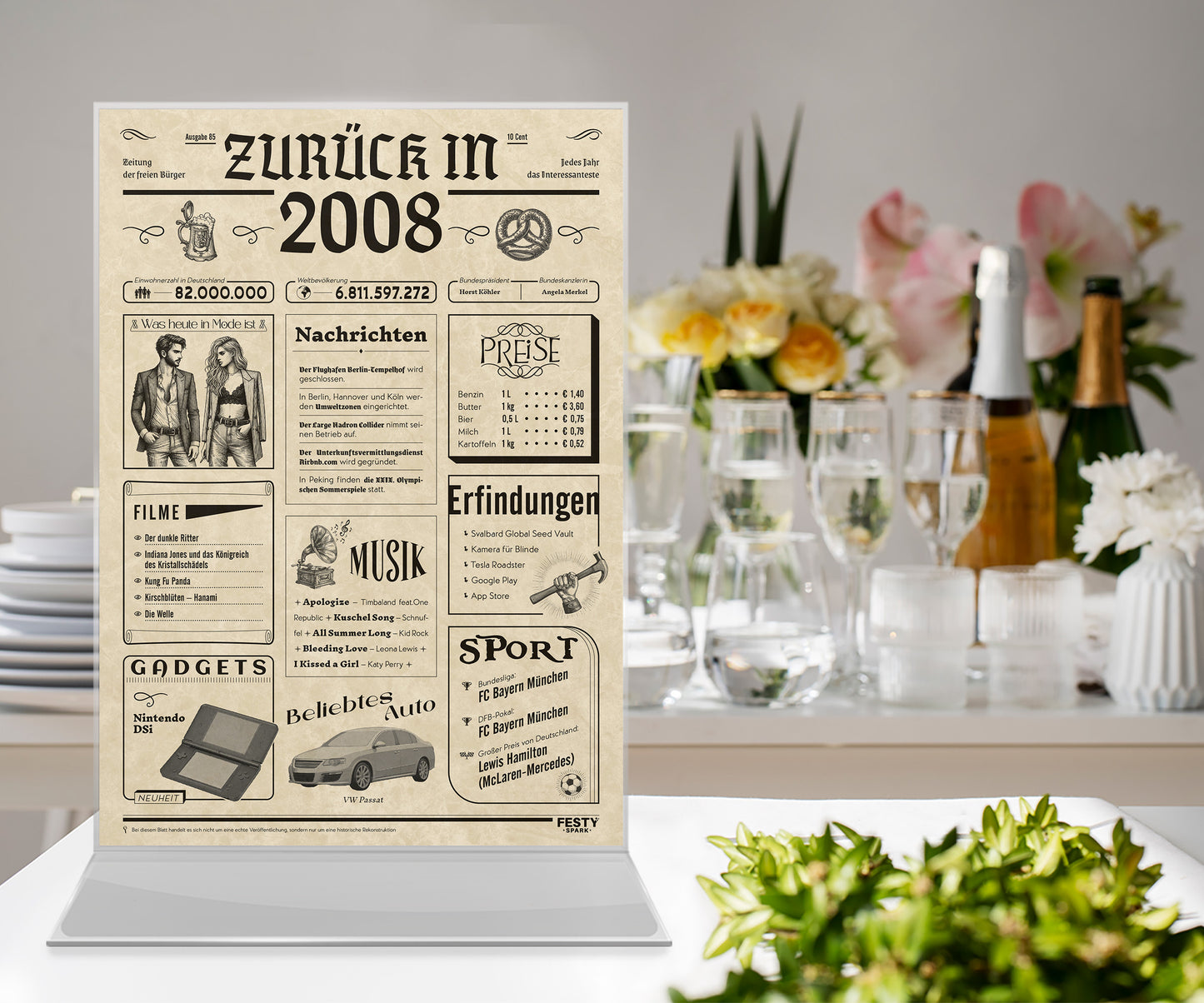 Geburtstagskarte zum 18. Geburtstag 2008 – Geschenk für Frauen und Männer