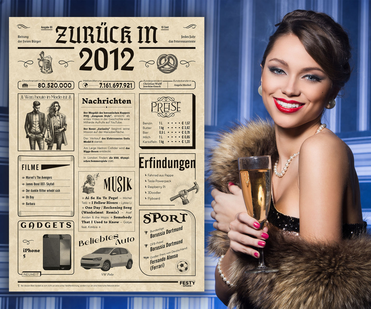 Geburtstagskarte zum 14. Geburtstag 2012 – Geschenk für Frauen und Männer