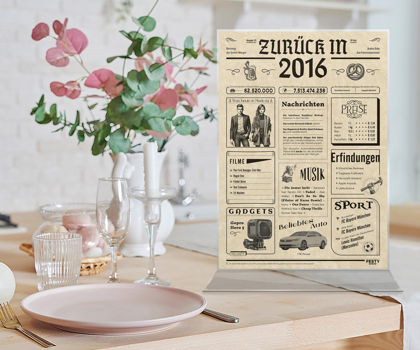 Geburtstagskarte zum 10. Geburtstag 2016 – Geschenk für Frauen und Männer