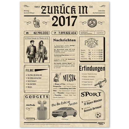 Geburtstagskarte zum 9. Geburtstag 2017 – Geschenk für Frauen und Männer