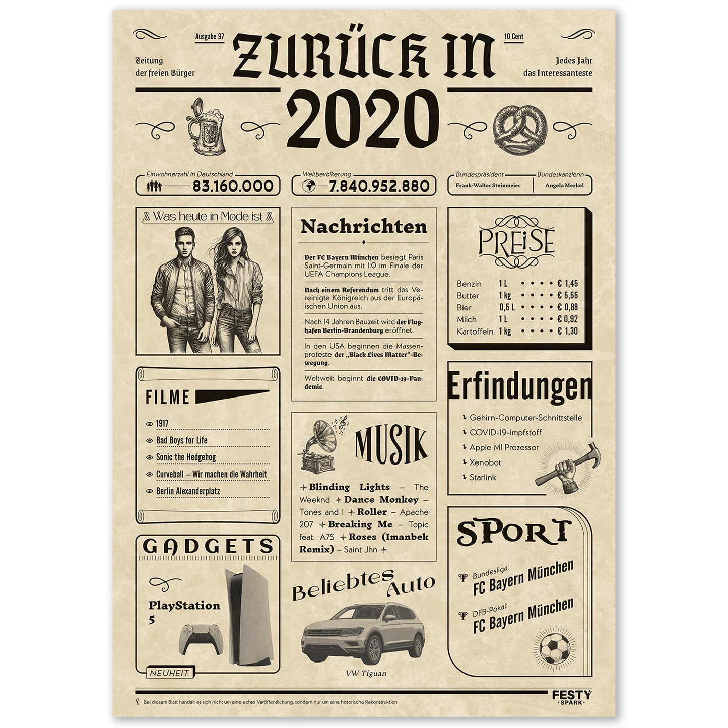 Geburtstagskarte zum 6. Geburtstag 2020 – Geschenk für Frauen und Männer