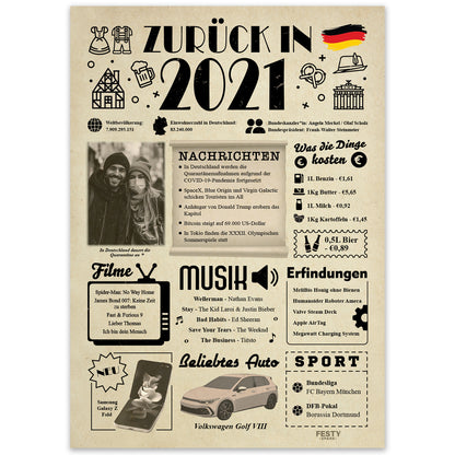 Geburtstagskarte zum 5. Geburtstag 2021 – Geschenk für Frauen und Männer