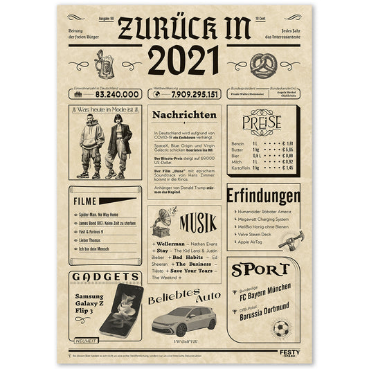 Geburtstagskarte zum 5. Geburtstag 2021 – Geschenk für Frauen und Männer