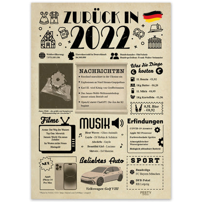 Geburtstagskarte zum 4. Geburtstag 2022 – Geschenk für Frauen und Männer