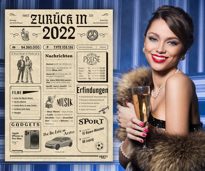 Geburtstagskarte zum 4. Geburtstag 2022 – Geschenk für Frauen und Männer