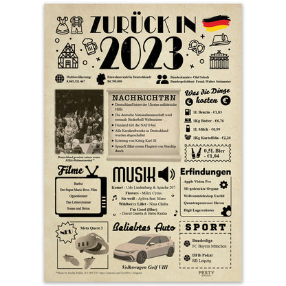 Geburtstagskarte zum 3. Geburtstag 2023 – Geschenk für Frauen und Männer