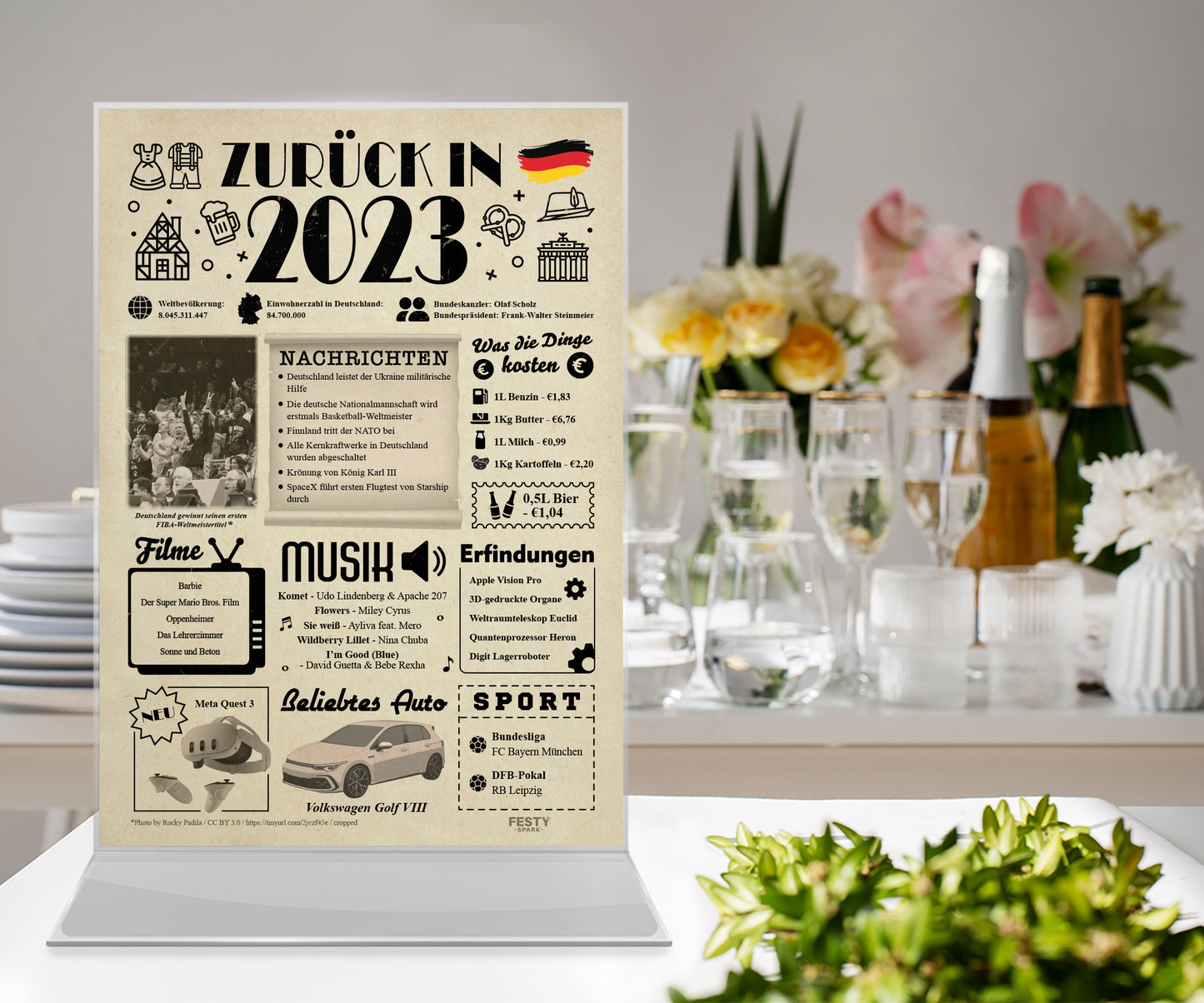 Geburtstagskarte zum 3. Geburtstag 2023 – Geschenk für Frauen und Männer