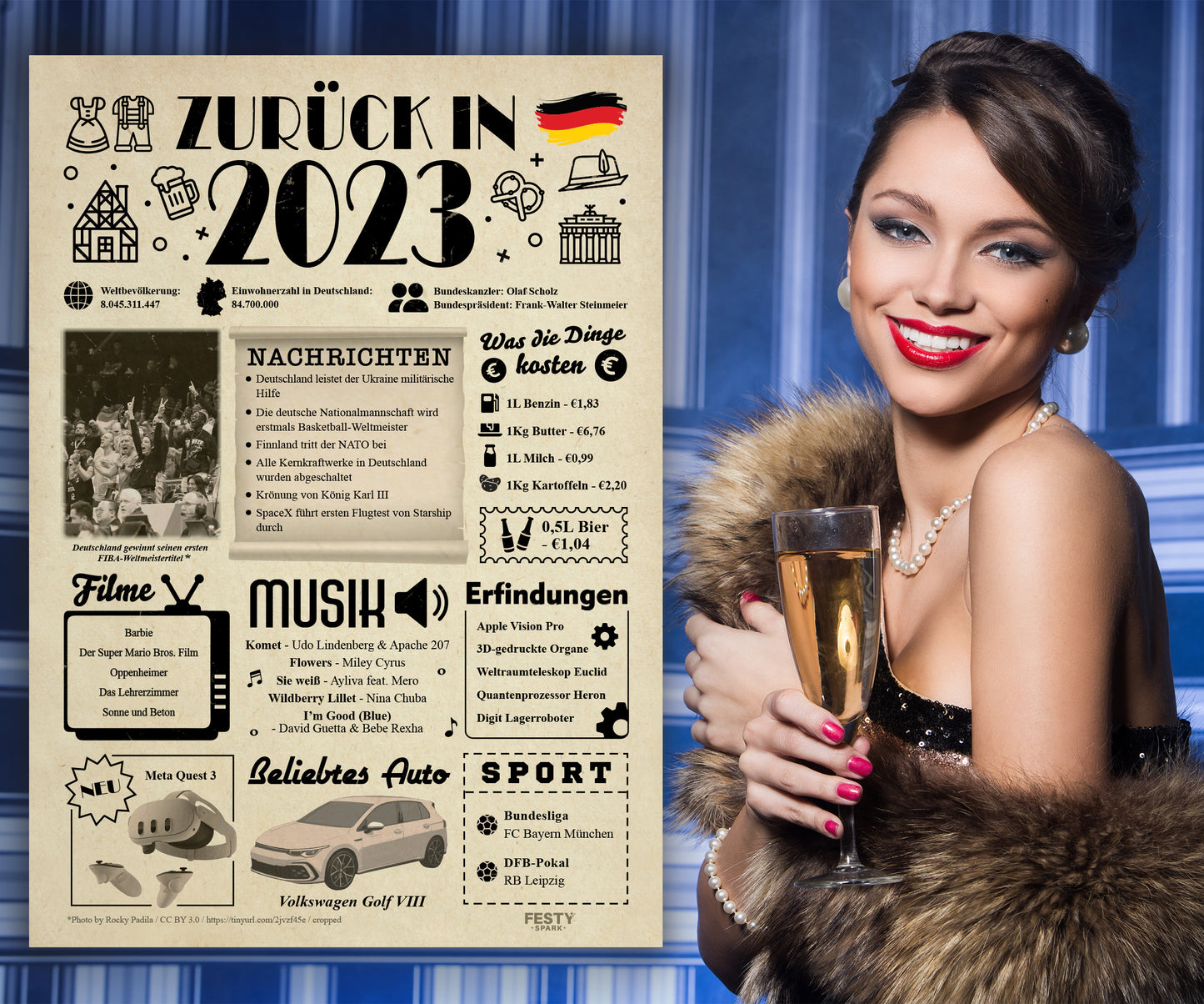 Geburtstagskarte zum 3. Geburtstag 2023 – Geschenk für Frauen und Männer