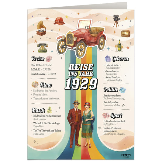 Geburtstagskarte zum 97. Geburtstag – Jahrgang 1929