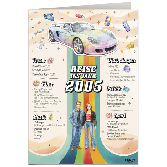 Geburtstagskarte zum 21. Geburtstag – Jahrgang 2005