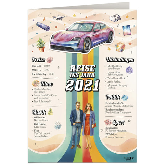 Geburtstagskarte zum 5. Geburtstag – Jahrgang 2021